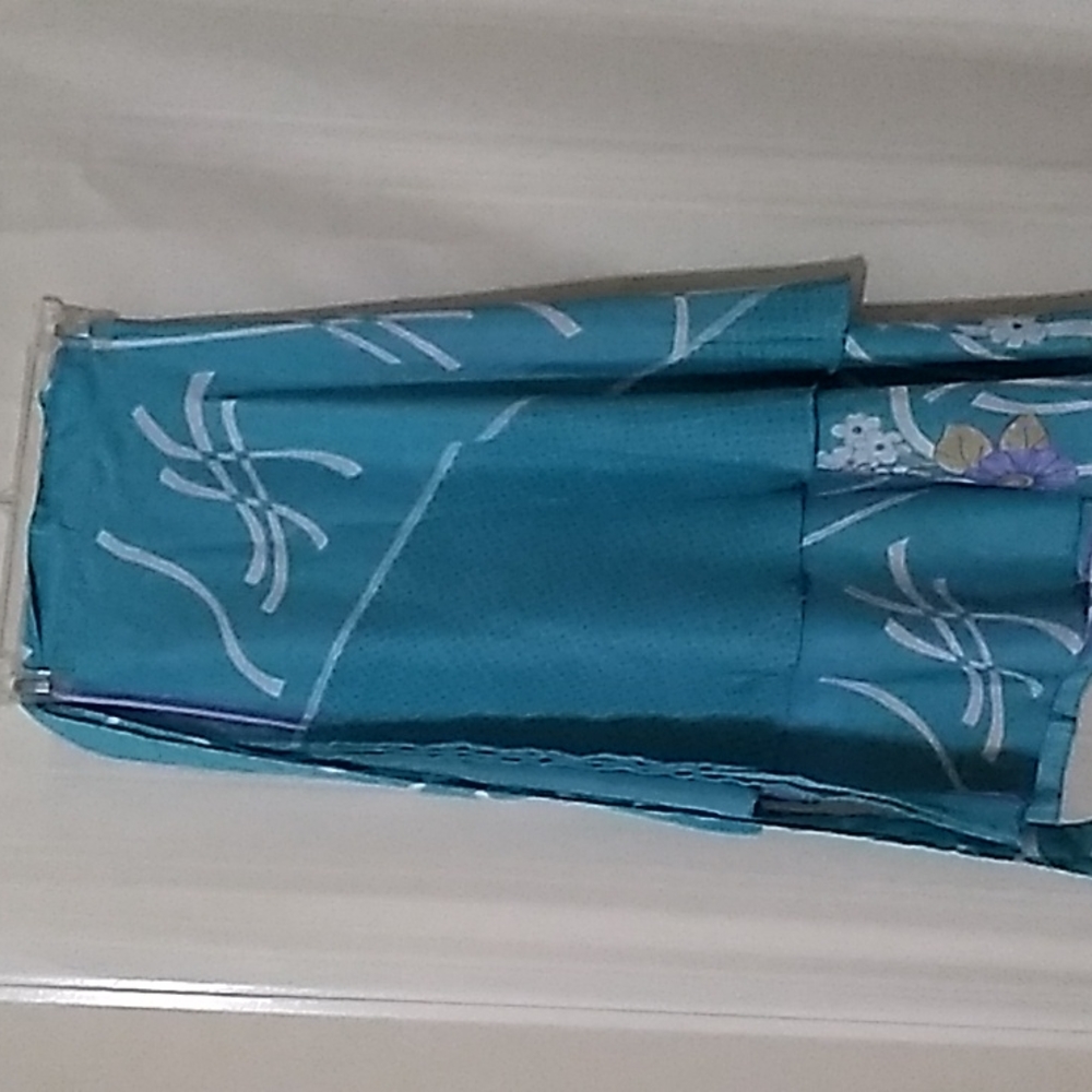 Silk Wrap Around Green and Blue Skirt